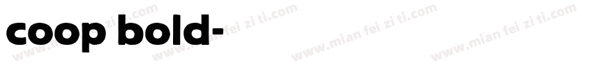 coop bold字体转换